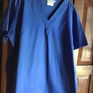 Bright royal blue scrub top